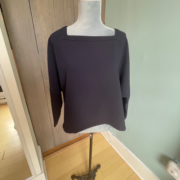 Club Monaco Navy Square neck Dolman Top S - Picture 7 of 8